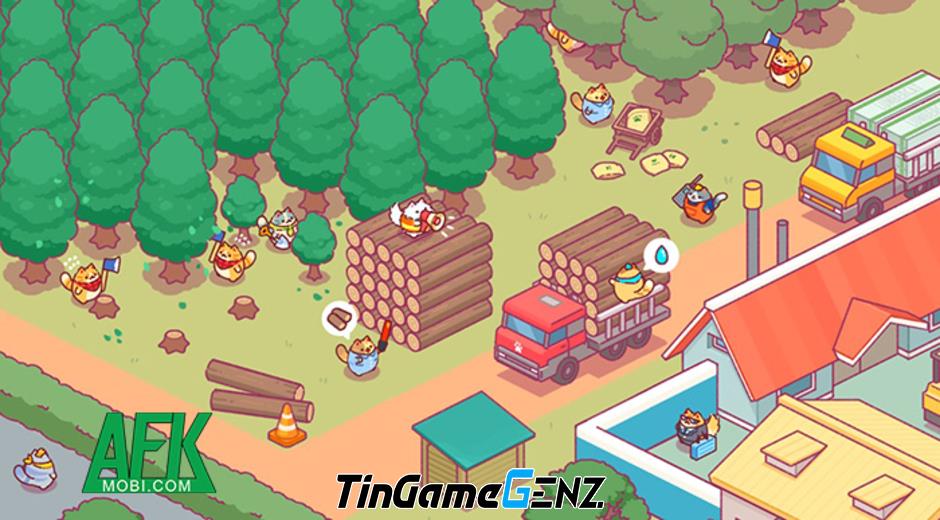 Game Lumbercat: Idle Tycoon - Trò chơi về những chú Mèo chăm chỉ