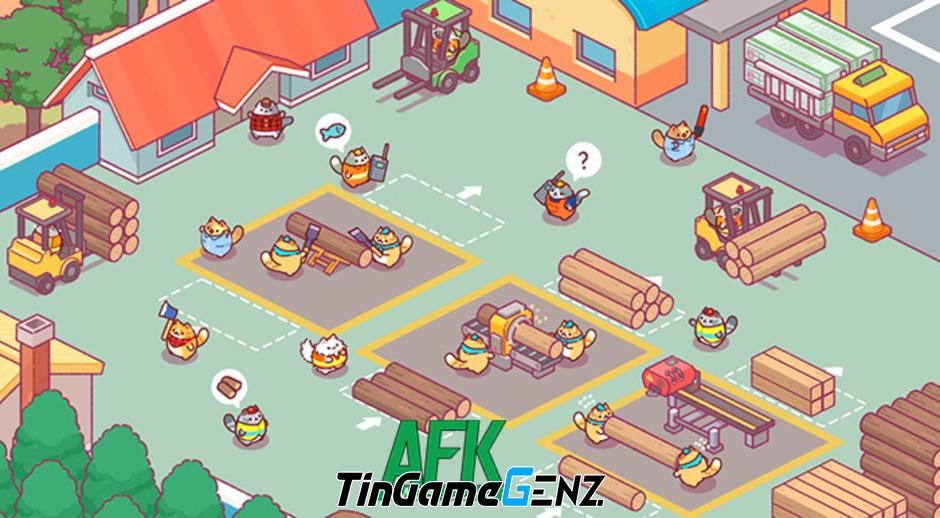 Game Lumbercat: Idle Tycoon - Trò chơi về những chú Mèo chăm chỉ