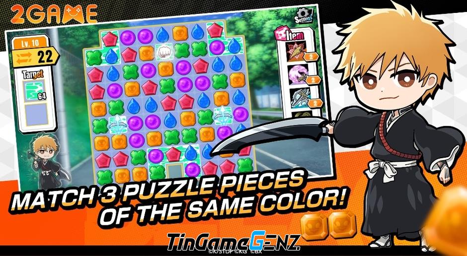 Game match-3 BLEACH Soul Puzzle: IP Bleach đầu tiên trên toàn cầu