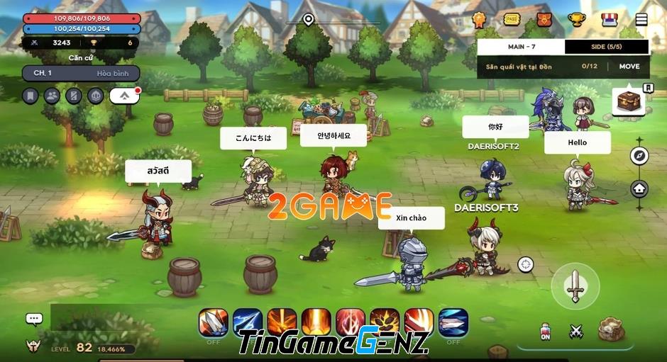 Game MMORPG 2D 25 Magic Knight Lane với lối chơi độc đáo