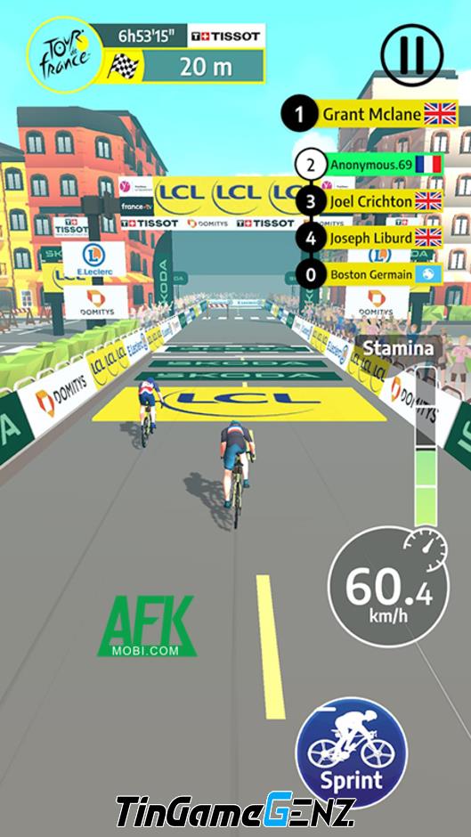 Game mô phỏng đua xe đạp Tour de France với lối chơi đơn giản