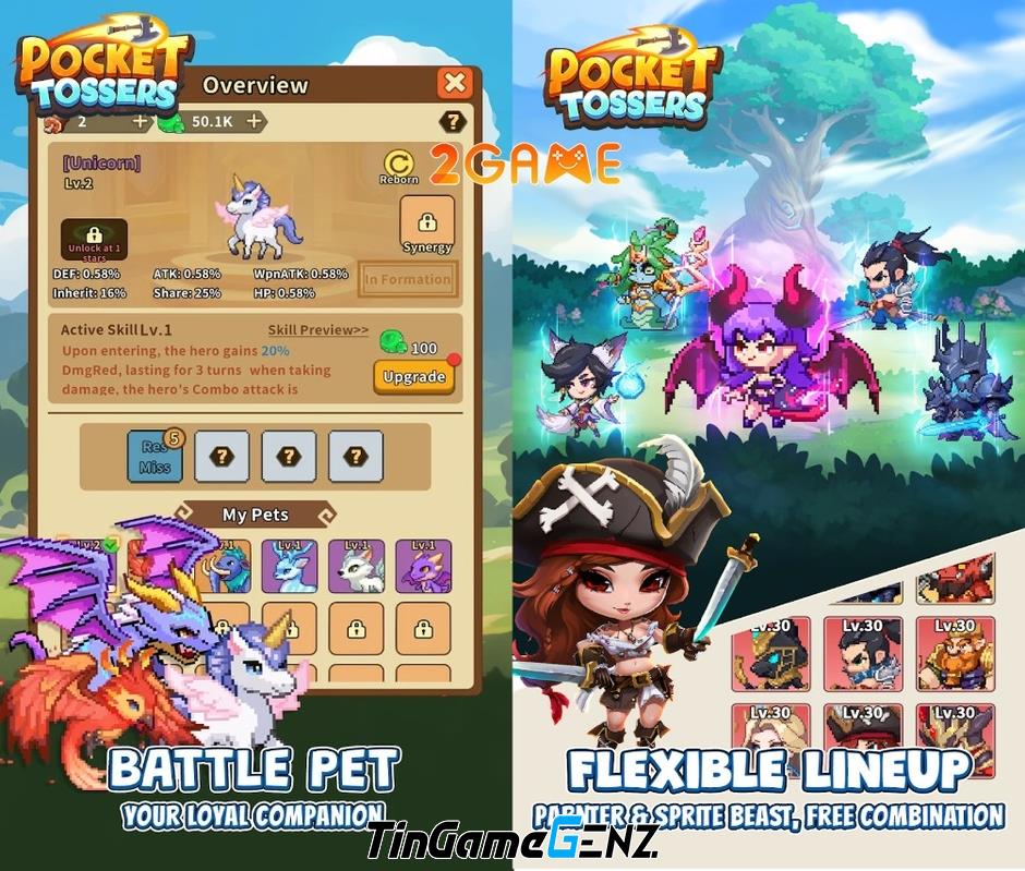 Game mở rương với lối chơi ném vũ khí: Pocket Tossers