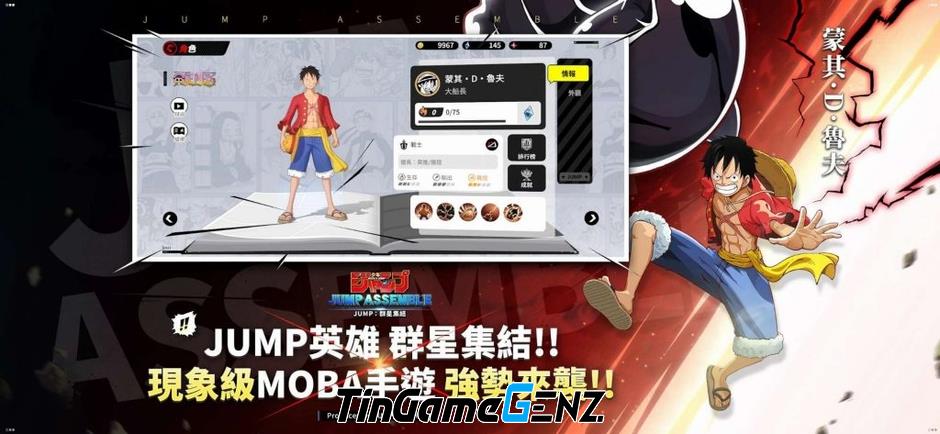 Game MOBA JUMP Assemble: Tập hợp nhân vật từ manga, anime nổi tiếng