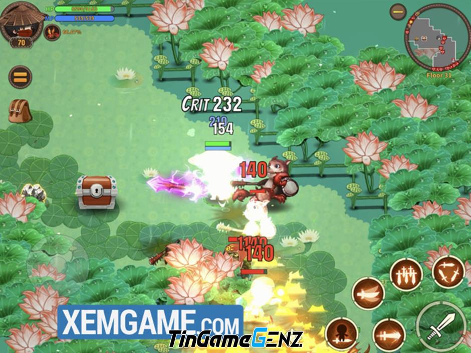 Game Mushroom Knight - trò chơi hấp dẫn với cốt truyện đi cảnh độc đáo để giải trí.