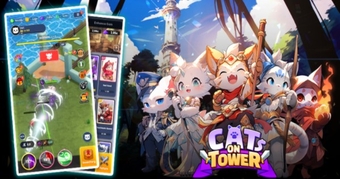 Game nhàn rỗi Tower Cat Rising: Idle Cat RPG với chú mèo siêu dễ thương