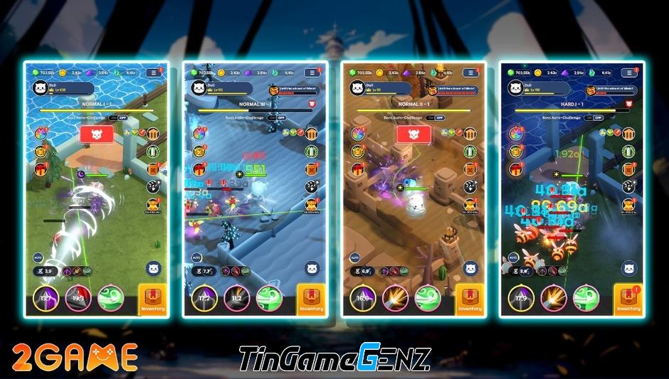 Game nhàn rỗi Tower Cat Rising: Idle Cat RPG với chú mèo siêu dễ thương