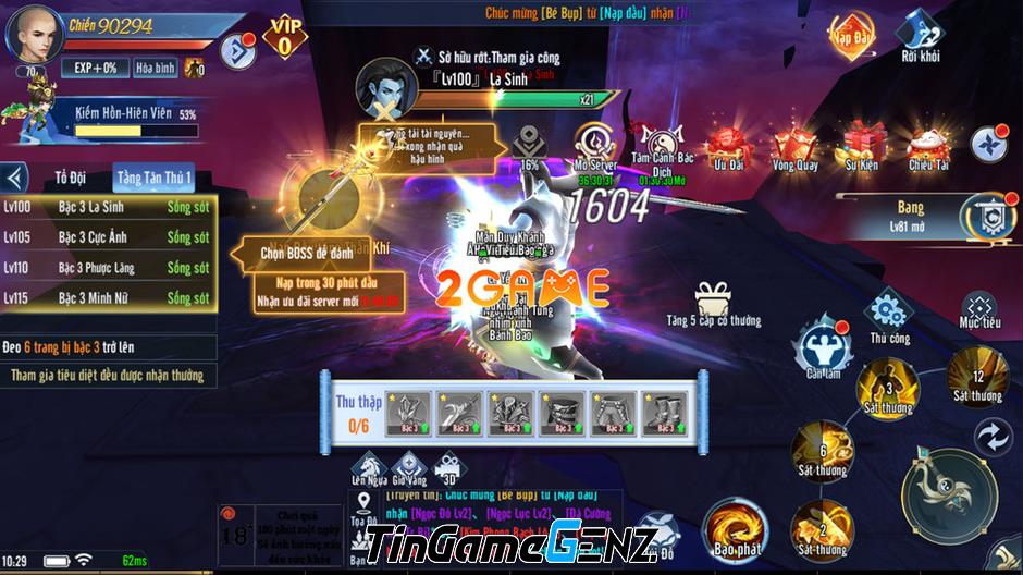 Game nhập vai cày cuốc Long Thần PK dành cho game thủ nông dân