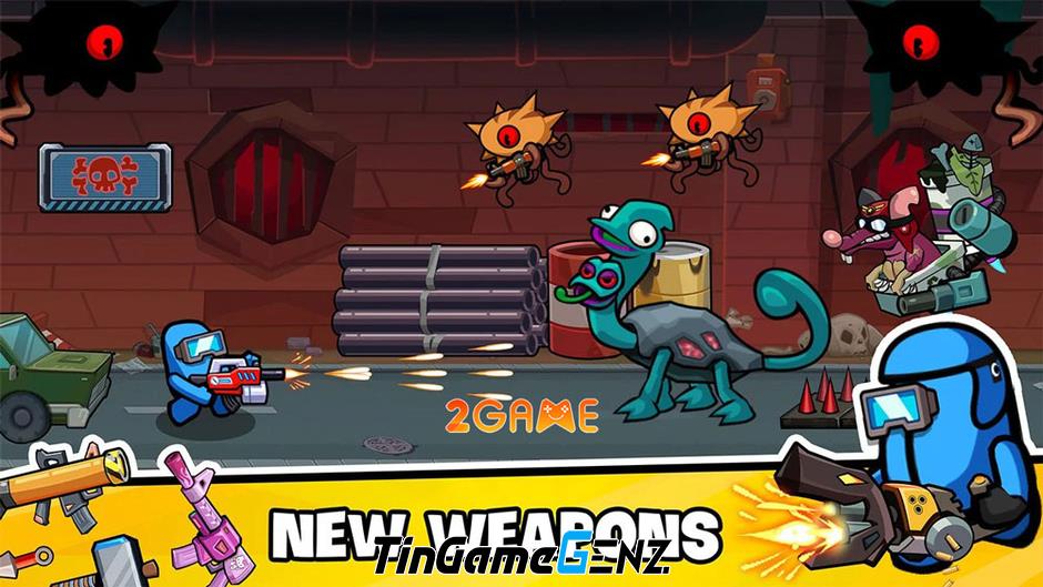 Game nhập vai đi cảnh Monster Battle: Slash N Shoot lấy cảm hứng từ siêu phẩm Among Us