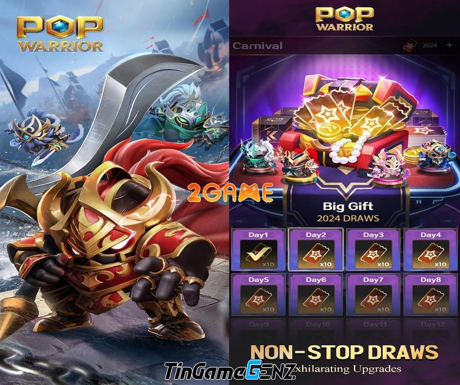 Game nhập vai POP Warrior với lối chơi đơn giản nhưng lôi cuốn