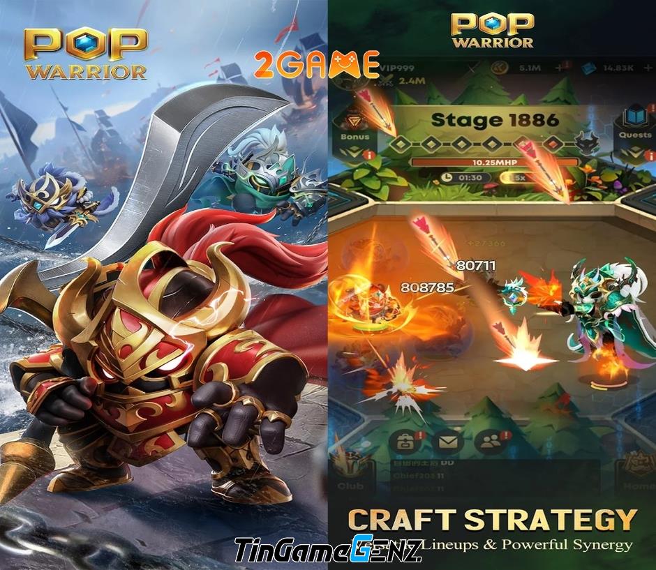 Game nhập vai POP Warrior với lối chơi đơn giản nhưng lôi cuốn