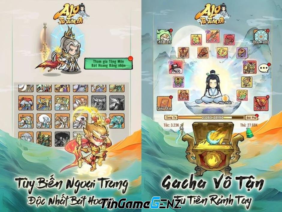 Game nhập vai tu tiên rảnh tay 