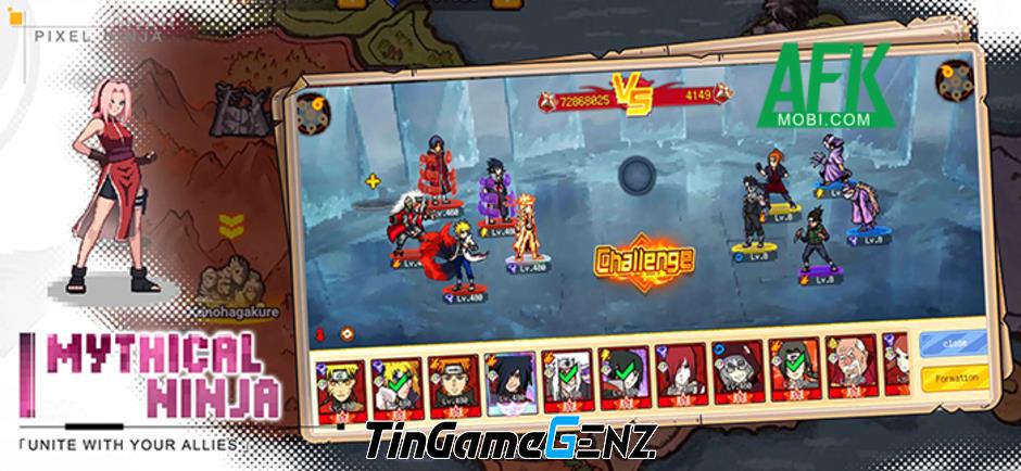 Game Ninja Pixel Strike: Chiến thuật đấu tướng Naruto với đồ họa pixel