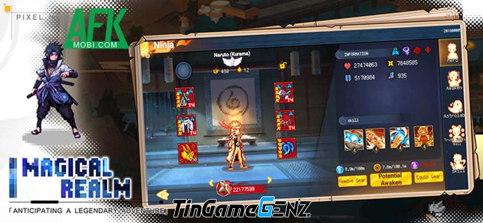 Game Ninja Pixel Strike: Chiến thuật đấu tướng Naruto với đồ họa pixel