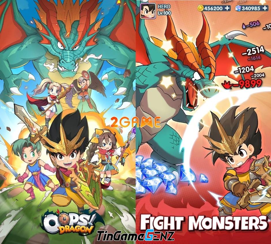 Game Oops Dragon - Lấy cảm hứng từ Dragon Quest, hứa hẹn mở rương đầy thú vị