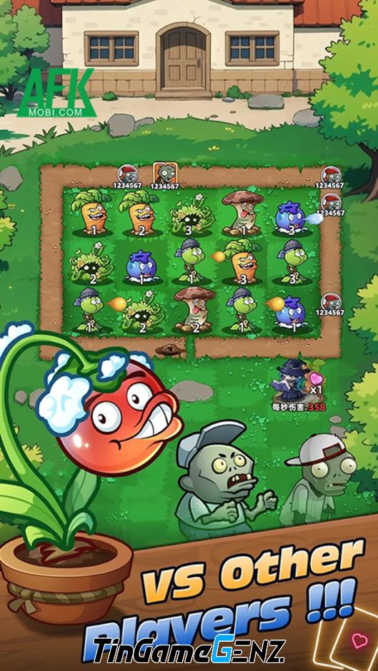 Game phòng thủ PvP Crazy Plants Corps lấy chủ đề từ Plants vs Zombies