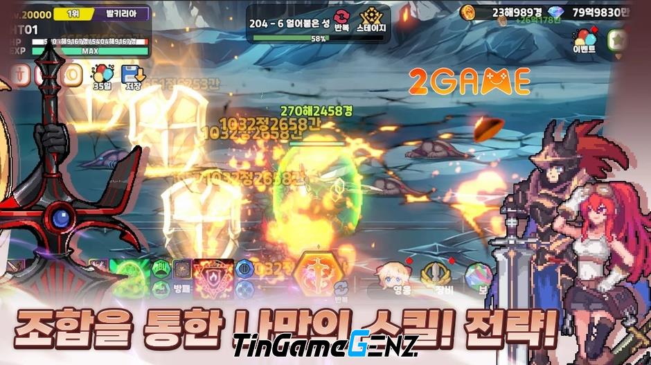 Game pixel Sword Shield Girl - Sản phẩm chất lượng từ Hàn Quốc