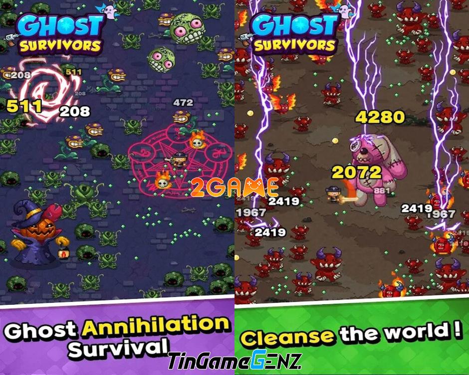 Game roguelike săn ma Ghost Survivors: Pixel Hunt - Giải trí cuối tuần vui nhộn!