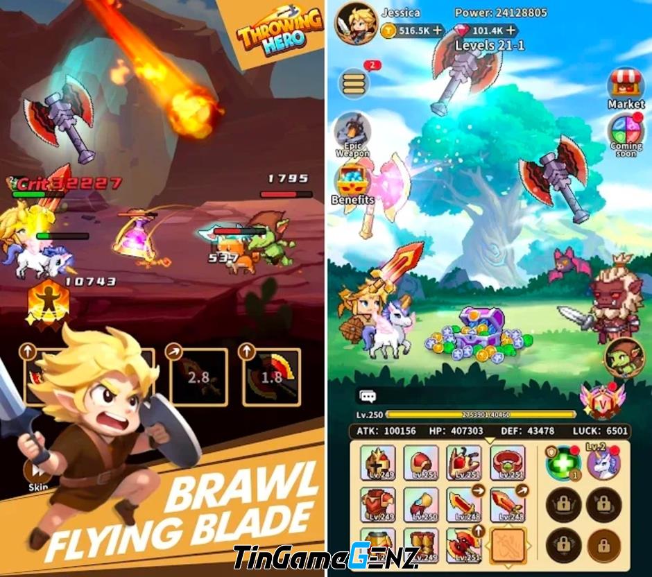 Game RPG Throwing Hero đã có mặt trên Google Play Store