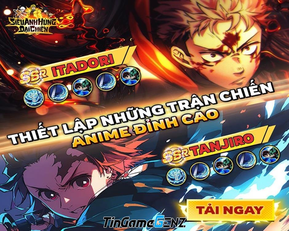 Game Siêu Anh Hùng Đại Chiến ra mắt ngày hôm nay: Game đa vũ trụ anime 3D chính thức