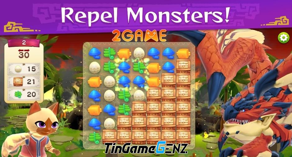 Game tạm gọi là Monster Hunter Puzzles kỷ niệm 20 năm ra mắt vũ trụ Monster Hunter