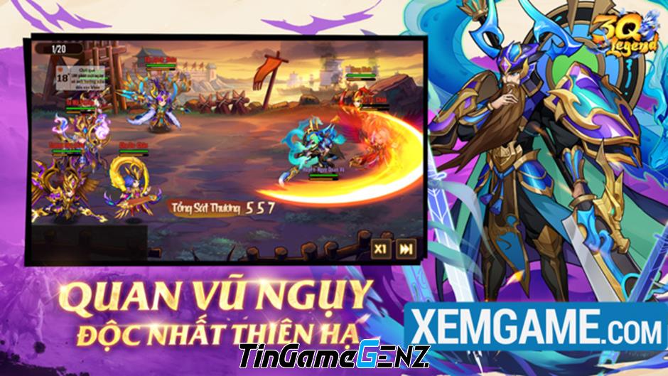 Game Tam Quốc 3Q Legend sẽ ra mắt trong tháng 11 với trải nghiệm tuyệt vời.