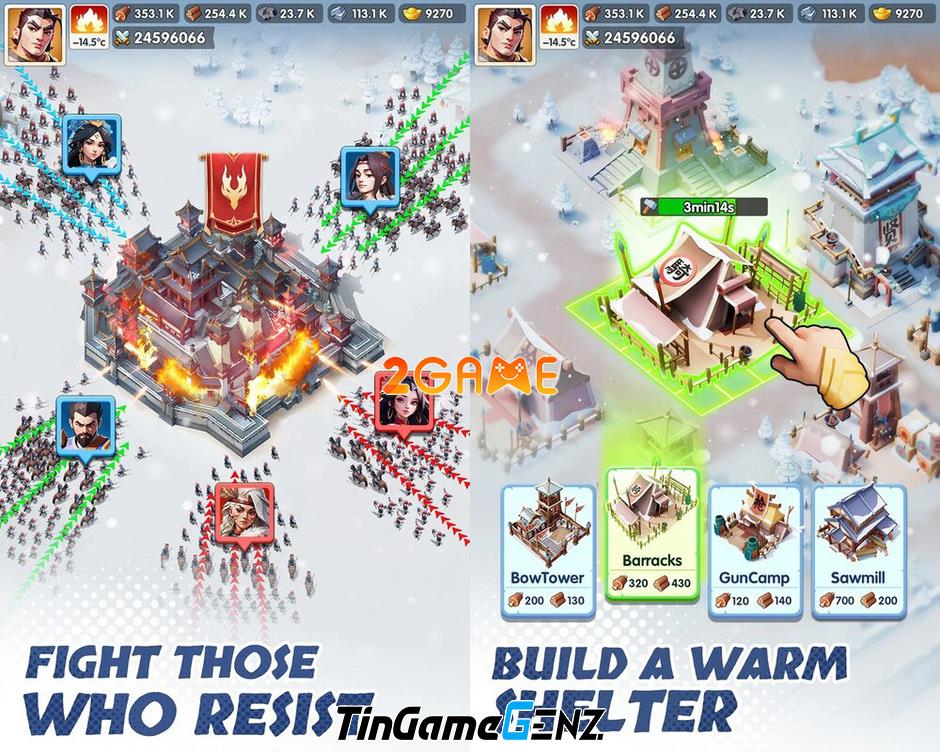 Game Tam Quốc Ice War: Bối cảnh băng giá hấp dẫn