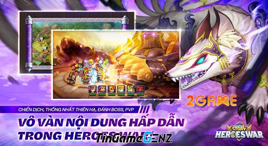 Game Tam Quốc Kingdom Story HEROES WAR hỗ trợ tiếng Việt