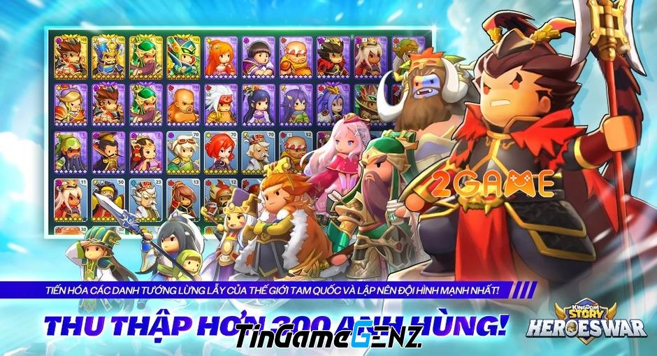 Game Tam Quốc Kingdom Story HEROES WAR hỗ trợ tiếng Việt