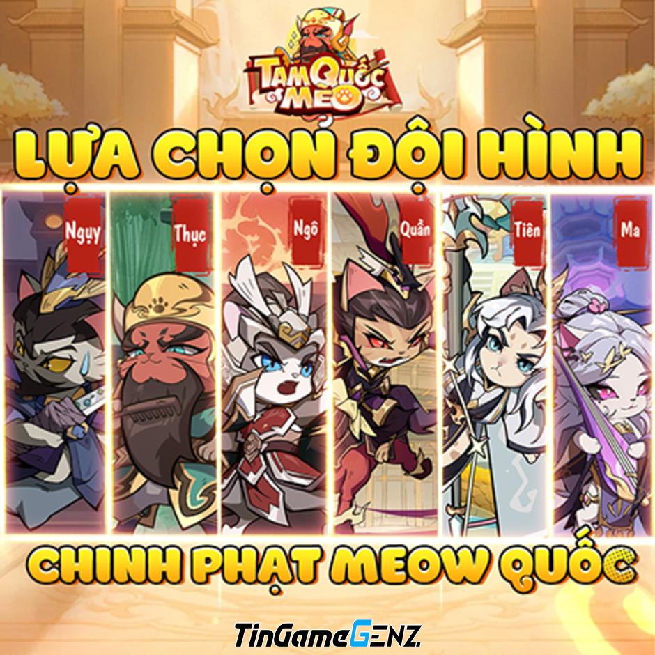 Game Tam Quốc Mèo: Cuộc chiến đấu tướng chủ đề Meo Meo đổ bộ Việt Nam