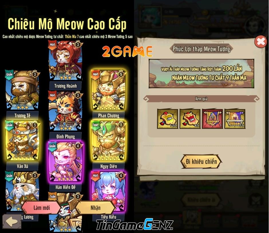 Game Tam Quốc phiên bản mèo 