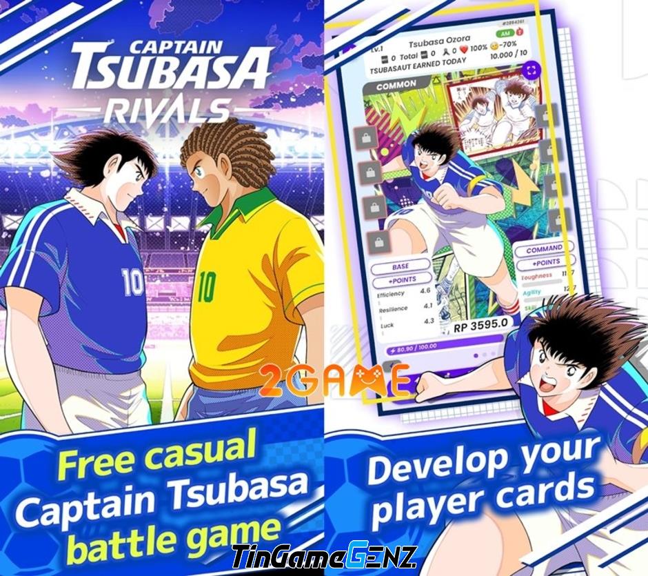 Game thẻ bài bóng đá vui nhộn Captain Tsubasa RIVALS với IP manga nổi tiếng