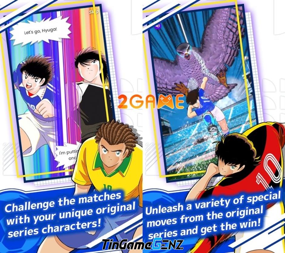 Game thẻ bài bóng đá vui nhộn Captain Tsubasa RIVALS với IP manga nổi tiếng