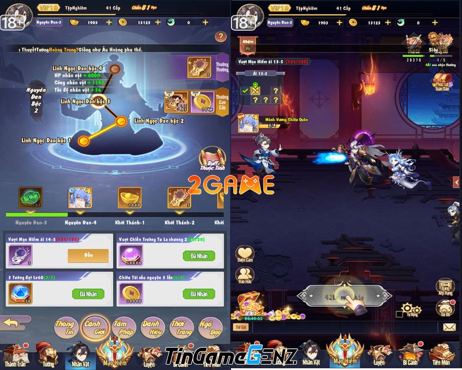 Game thẻ tướng Vạn Giới PK: Yên tâm cày chay lên VIP