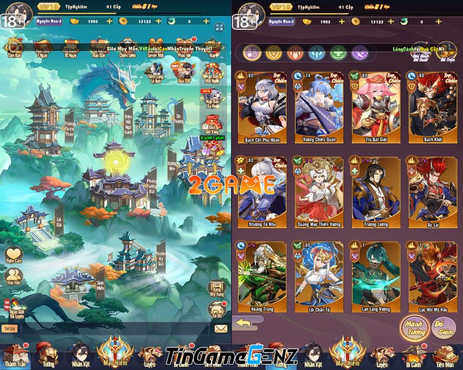 Game thẻ tướng Vạn Giới PK: Yên tâm cày chay lên VIP