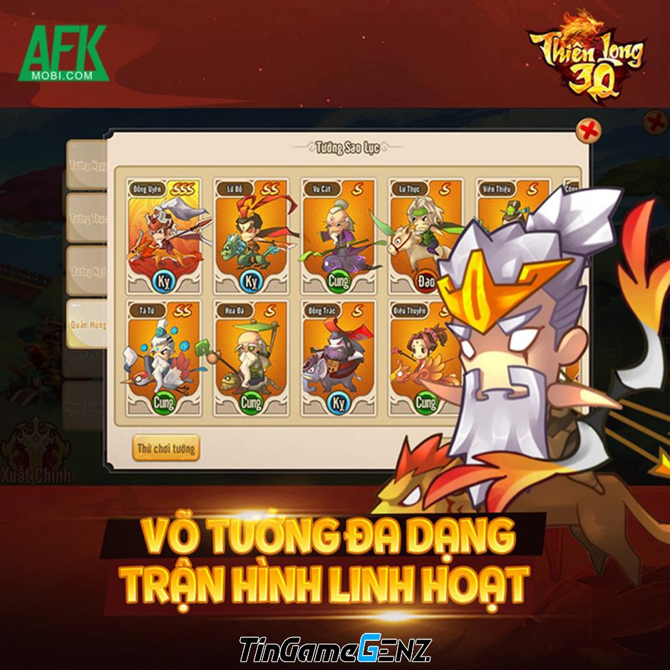 Game Thiên Long 3Q - Đấu tướng Tam Quốc cưỡi Rồng cưỡi Phượng chính thức ra mắt tại Việt Nam