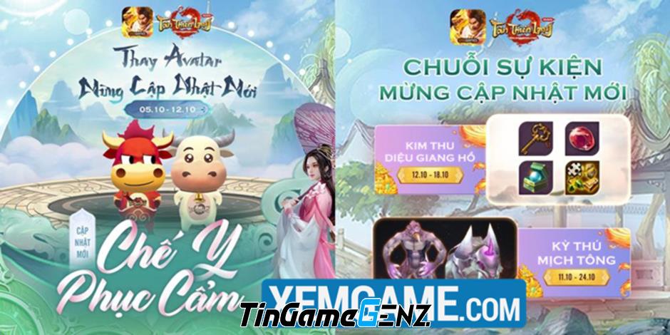 Game thủ Tân Thiên Long Mobile hưởng ứng chuỗi sự kiện ingame Chế Y Phục Cẩm