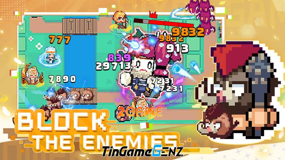 Game thủ thành Pixel Chaos với đồ họa pixel và lối chơi siêu bánh cuốn