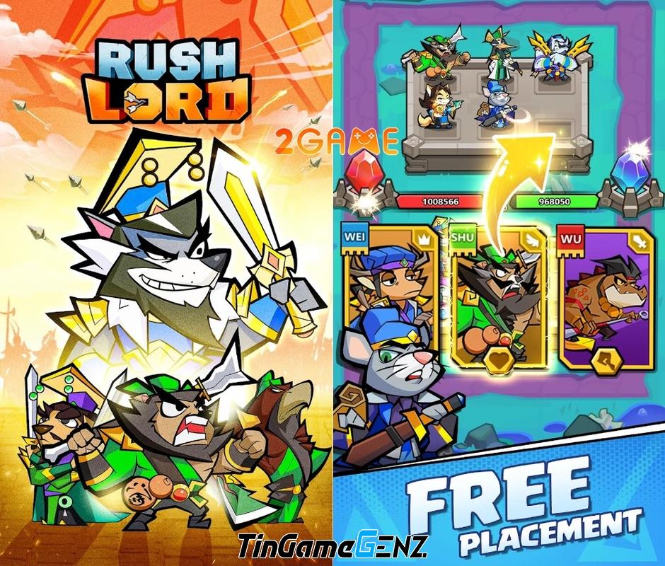 Game thủ thành Tam Quốc Rush Lord: Tower Defense TD với lối chơi đấu trí căng não