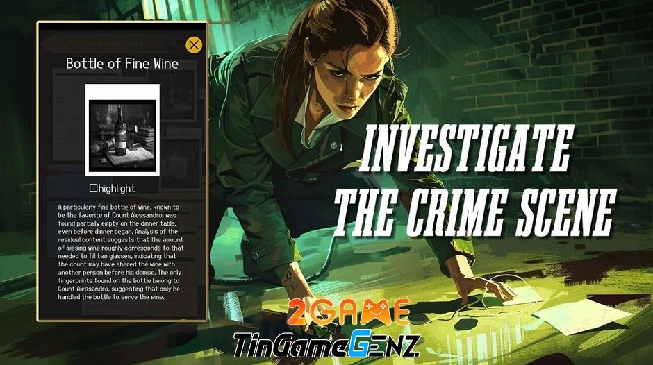 Game trinh thám CrimeBot 2: Unsolved Cold Case – Giải quyết vụ án bí ẩn