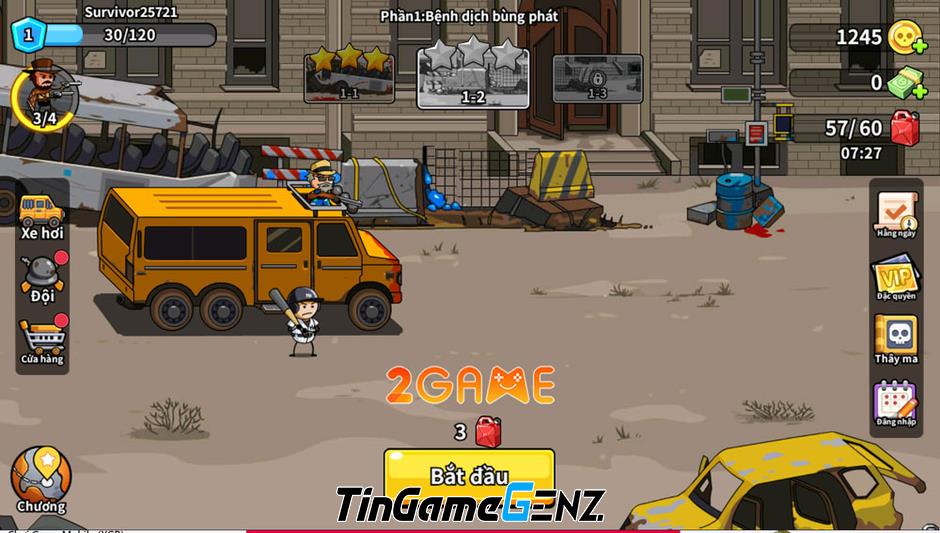 Game Zombie Buster: Bus Blitz - Chiến thuật thủ thành diệt zombies không tưởng