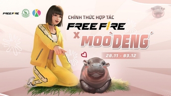 "Garena Free Fire: Trò Chơi Trực Tuyến Đầu Tiên Hợp Tác Với Chú Hà Mã Nổi Tiếng Moo Deng"