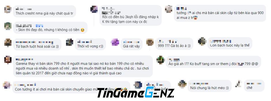 Garena mở bán trang phục Liên Quân với giá cao, bị chê 