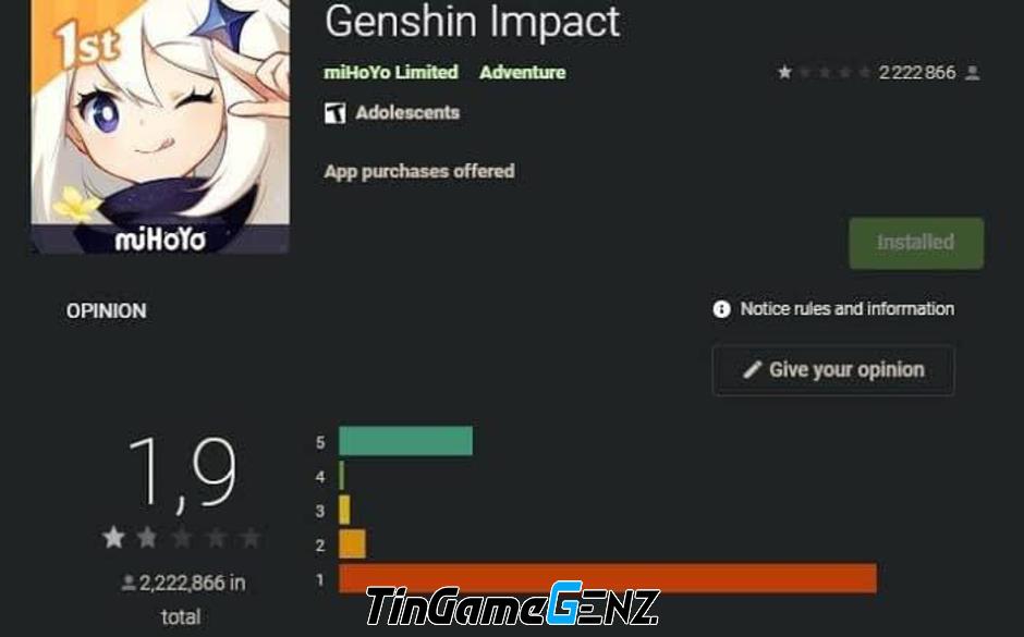 Genshin Impact mất triệu người theo dõi vì 3 lượt quay