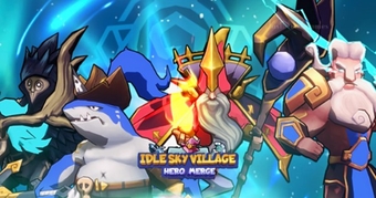 Ghép tướng giải trí trong Idle Sky Village - Hero Merge