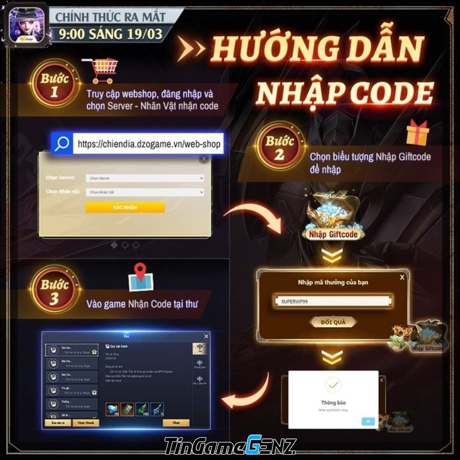 Gift code Chiến Địa Mobile và cách nhập liệu