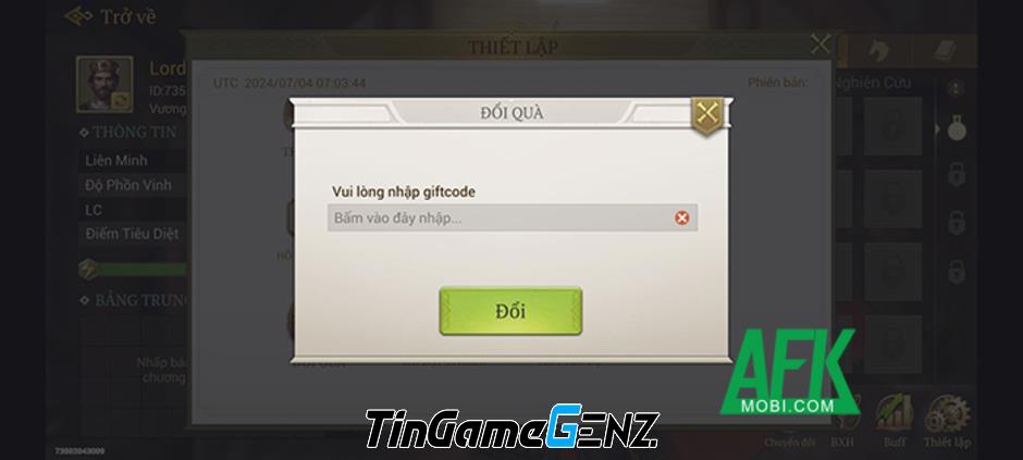 Gift code game Đế Chế: Thời Đại Chinh Phục mới nhất tháng này