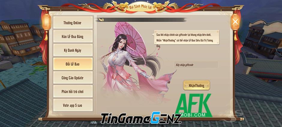 Gift code game Lăng Vân Chi Kiếm tháng mới nhất