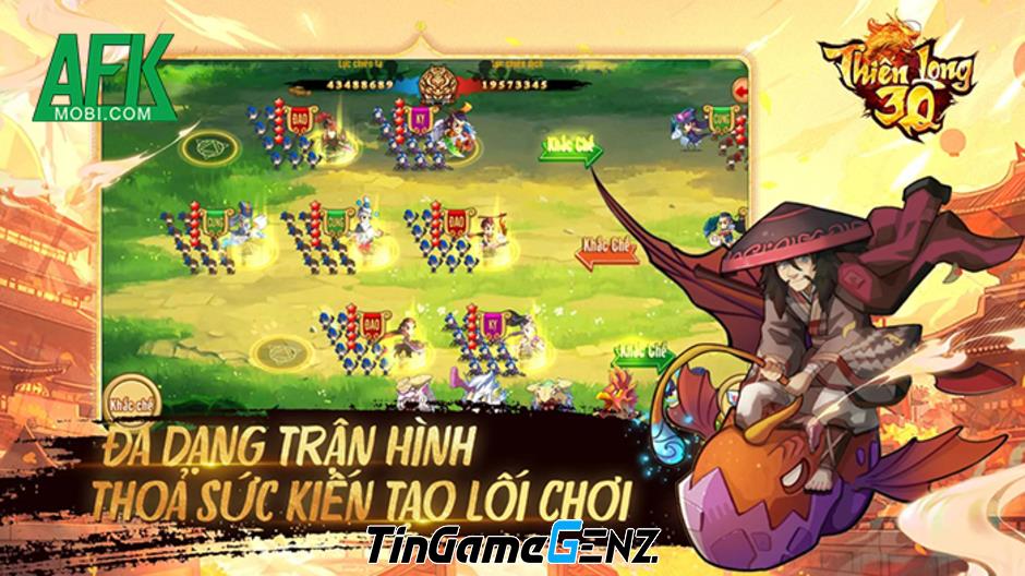 Gift code game Thiên Long 3Q mới nhất tháng này