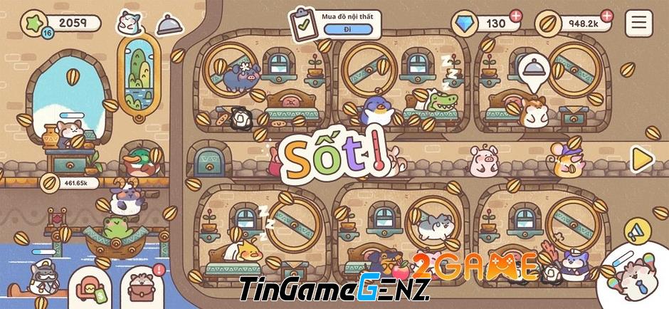 Hamster Inn: Game quản lý khách sạn phục vụ khách lông xù