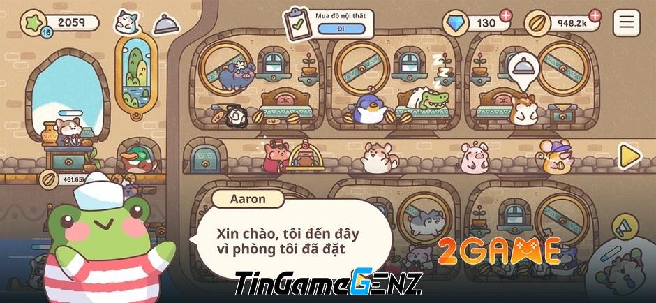 Hamster Inn: Game quản lý khách sạn phục vụ khách lông xù